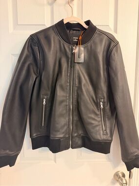 Superdry Leather Flight Bomber Jacket